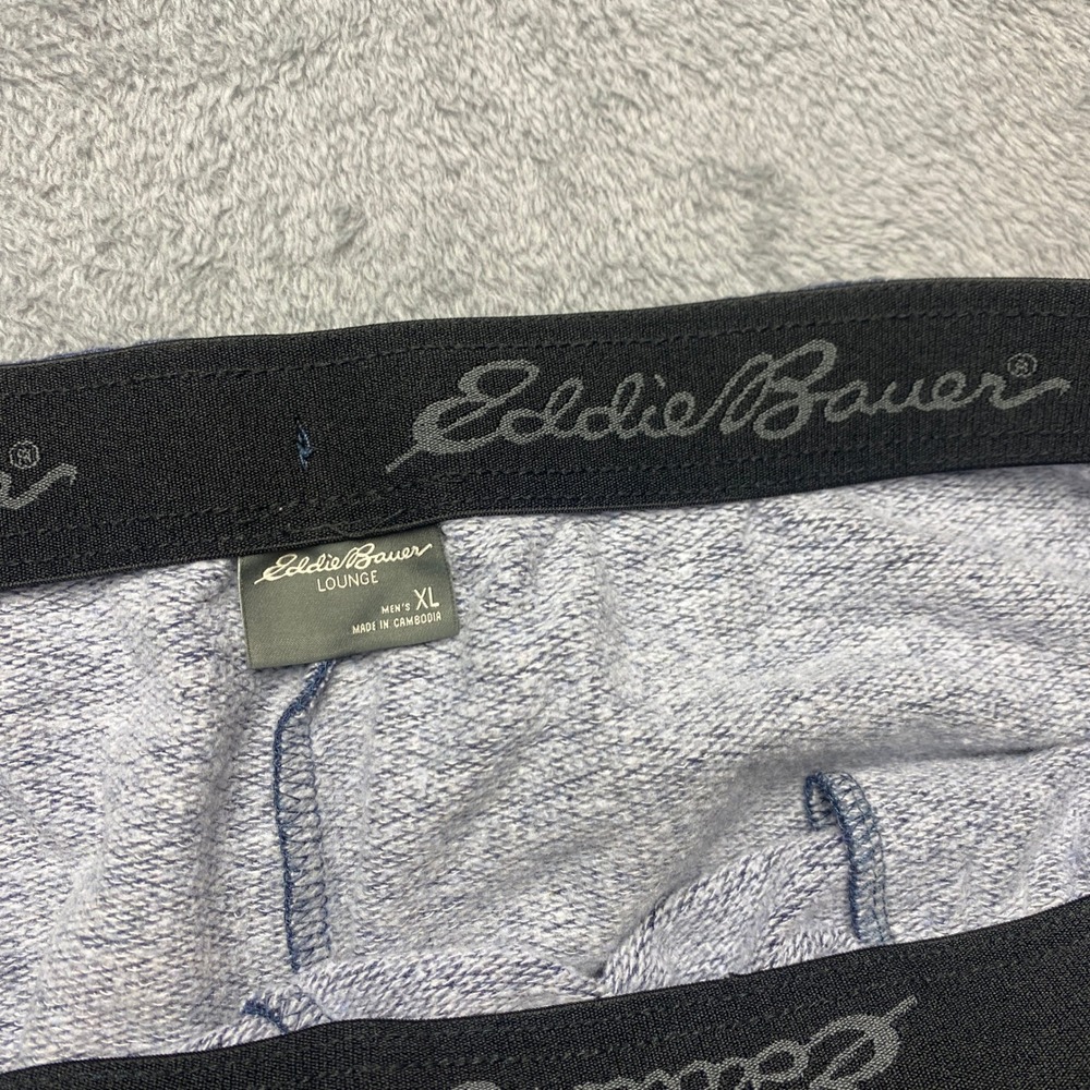 Eddie Bauer Sweatpants Mens XL Heather Blue Loungewear Drawstring Elastic Waist - Picture 8 of 10